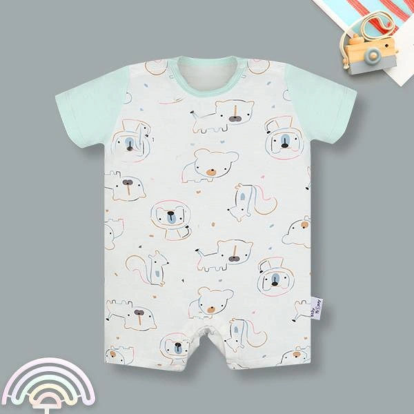 Bodysuit unisex BabyMommy visco xanh mint